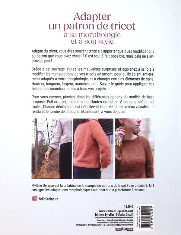 Adapter un patron de tricot de Mylene Delarue alias Folie Ordinaire