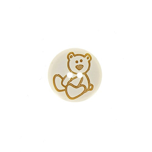 Bouton 2 Trous, Ours : 15 mm