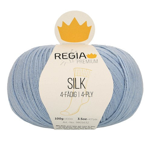 Regia Premium Silk – Fil à chaussettes mérinos, soie et nylon