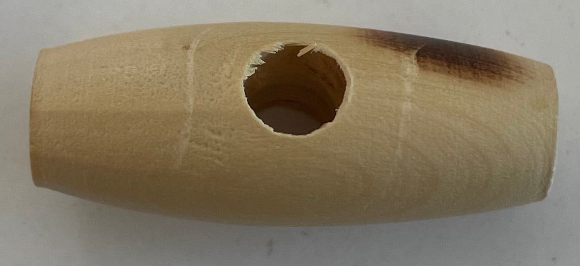 Grand Bouton Bûchette Bois T30 1 trou - Distrifil