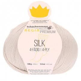 Regia Premium Silk – Fil à chaussettes mérinos, soie et nylon