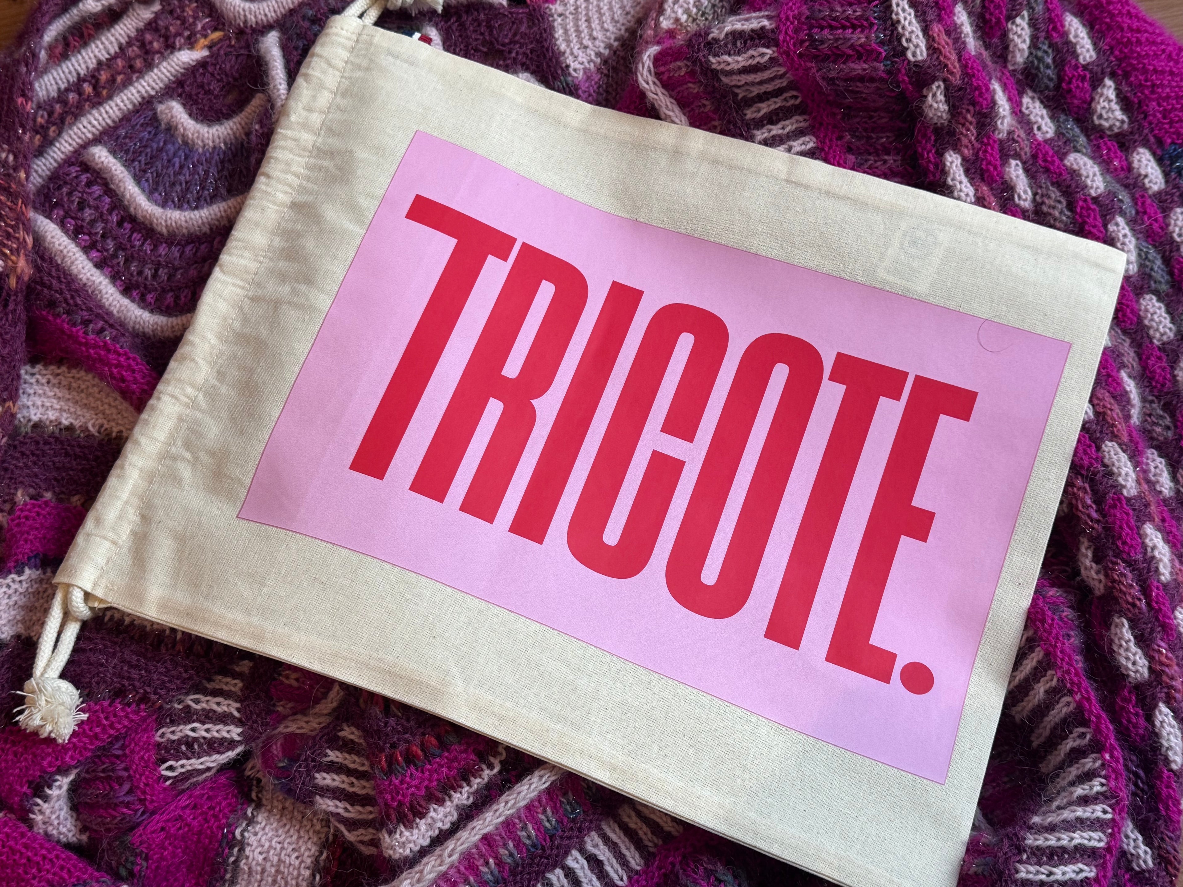 Sac à projet chaussette TRICOTE.