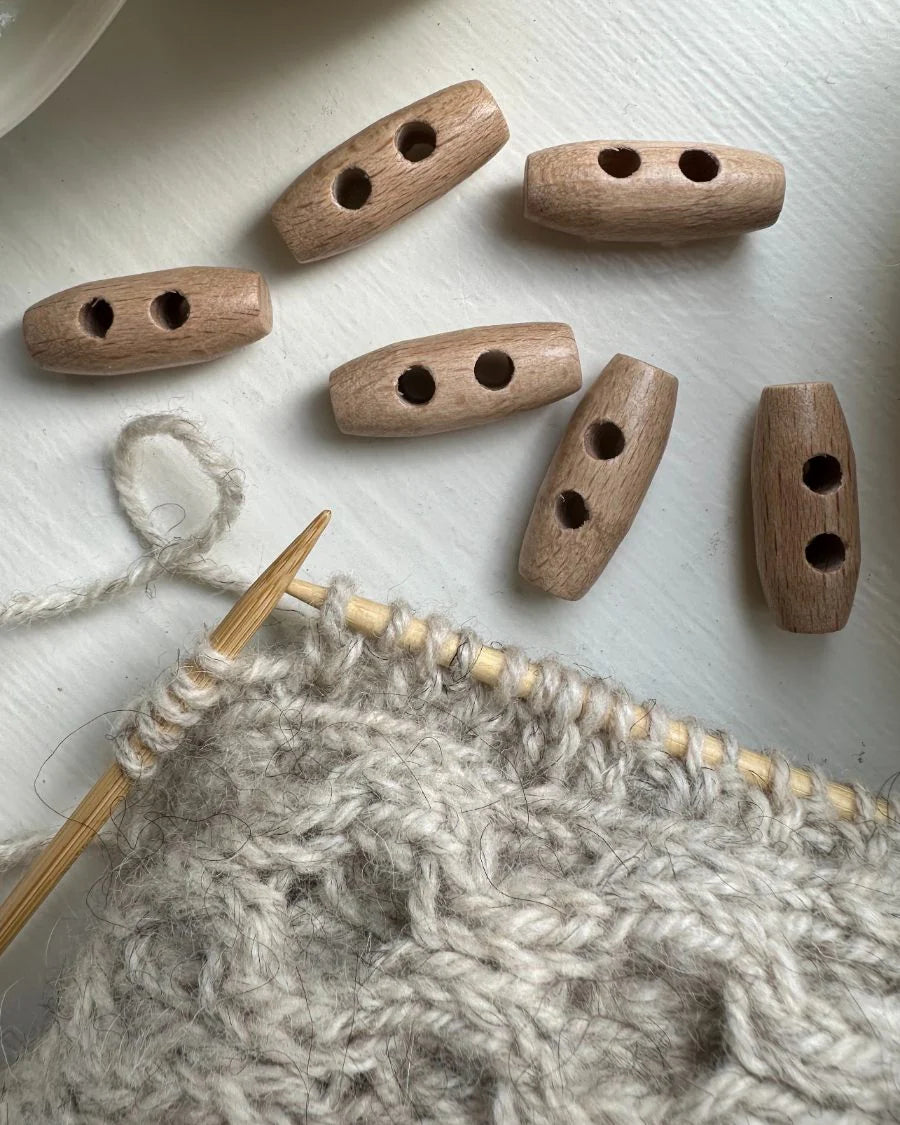 Boutons bûche en bois – 25 mm et 30 mm