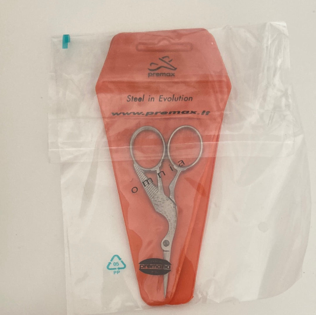 Ciseaux à broder cigogne argent mat 9 cm - Premax