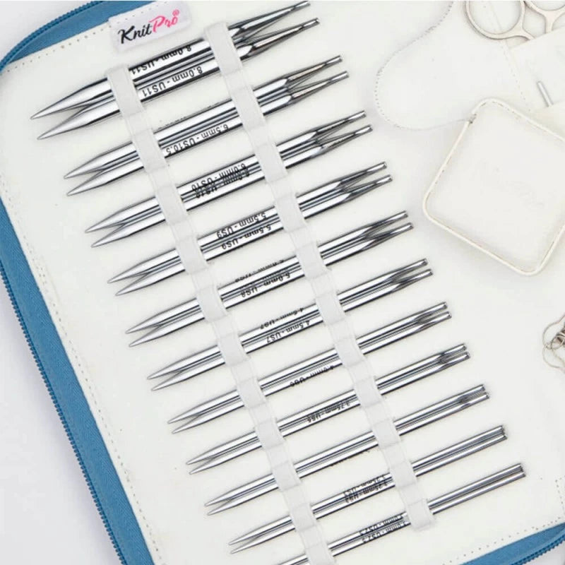 Set Nova Regal KnitPro — Aiguilles circulaires interchangeables en laiton galvanisé (3–8 mm)