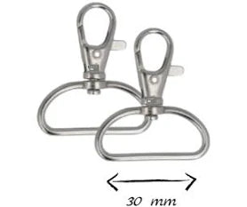 Lot de 2 Mousquetons 30 mm pour Sacs et Accessoires