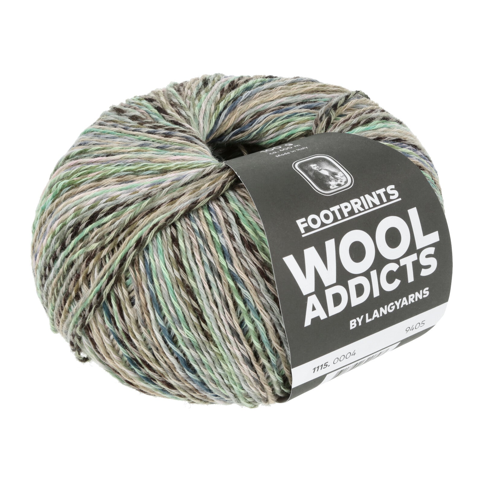 Footprints Wool Addict – Fil chaussettes 45% coton, 42% laine superwash, 13% nylon
