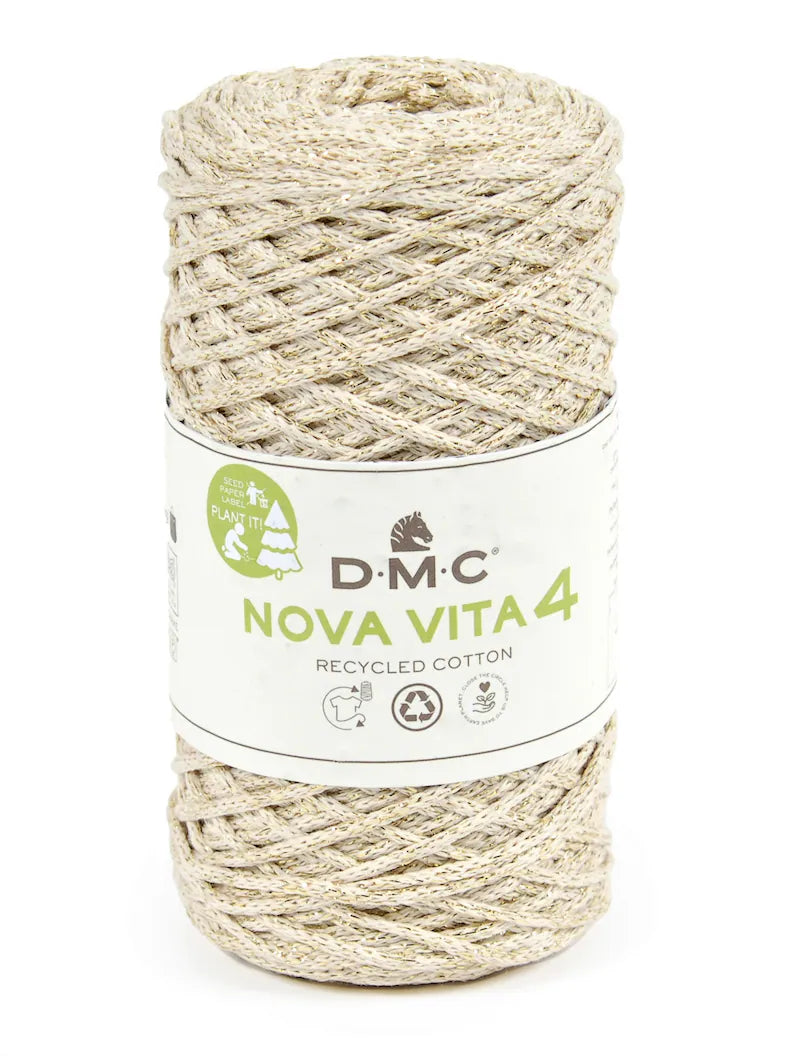 Nova Vita 4 DMC – Fil coton recyclé et métallisé pour décorations et accessoires
