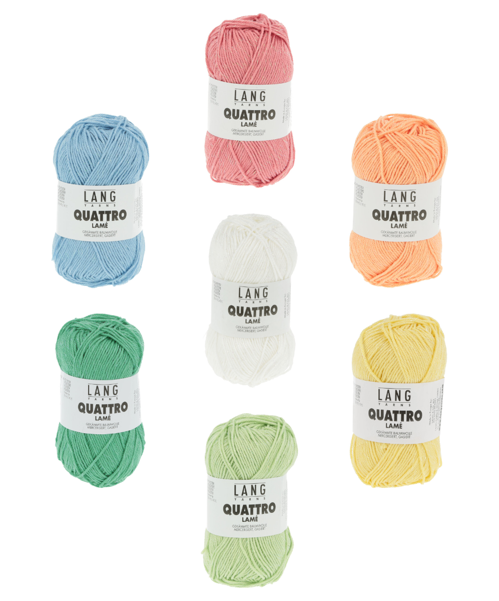 Quattro Lamé Lang Yarns – Fil coton mercerisé brillant