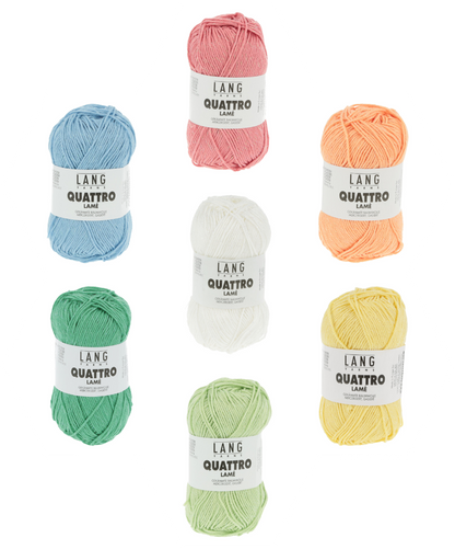 Quattro Lamé Lang Yarns – Fil coton mercerisé brillant