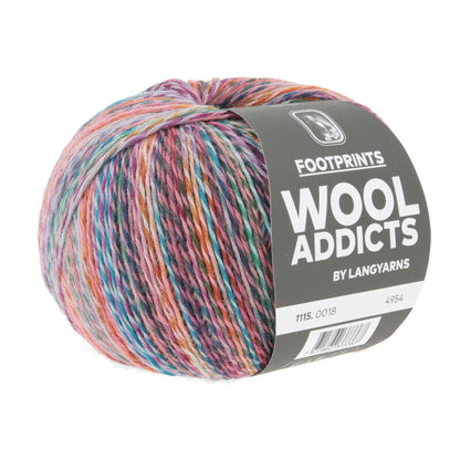 Footprints Wool Addict – Fil chaussettes 45% coton, 42% laine superwash, 13% nylon