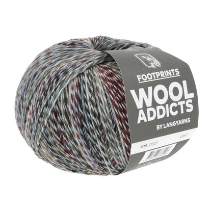 Footprints Wool Addict – Fil chaussettes 45% coton, 42% laine superwash, 13% nylon