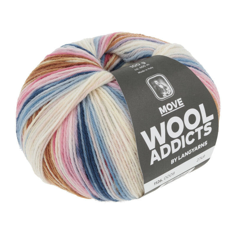 MOVE WOOL ADDICT – Mérinos superwash multicolore