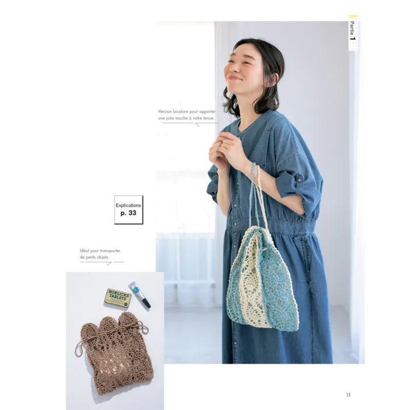 20 sacs &amp; pochettes au crochet