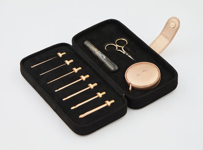 Kit de crochets interchangeables Oasis Starter KnitPro – 7 embouts avec manche en bois et accessoires complets pour crochet