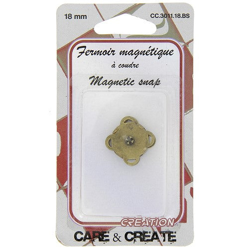 Bouton magnétique à coudre 18 mm Bronze