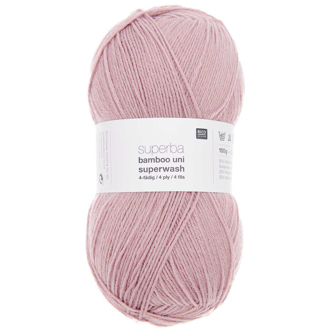 Superba Bamboo Uni – Fil chaussettes 50% laine, 25% nylon, 25% bambou