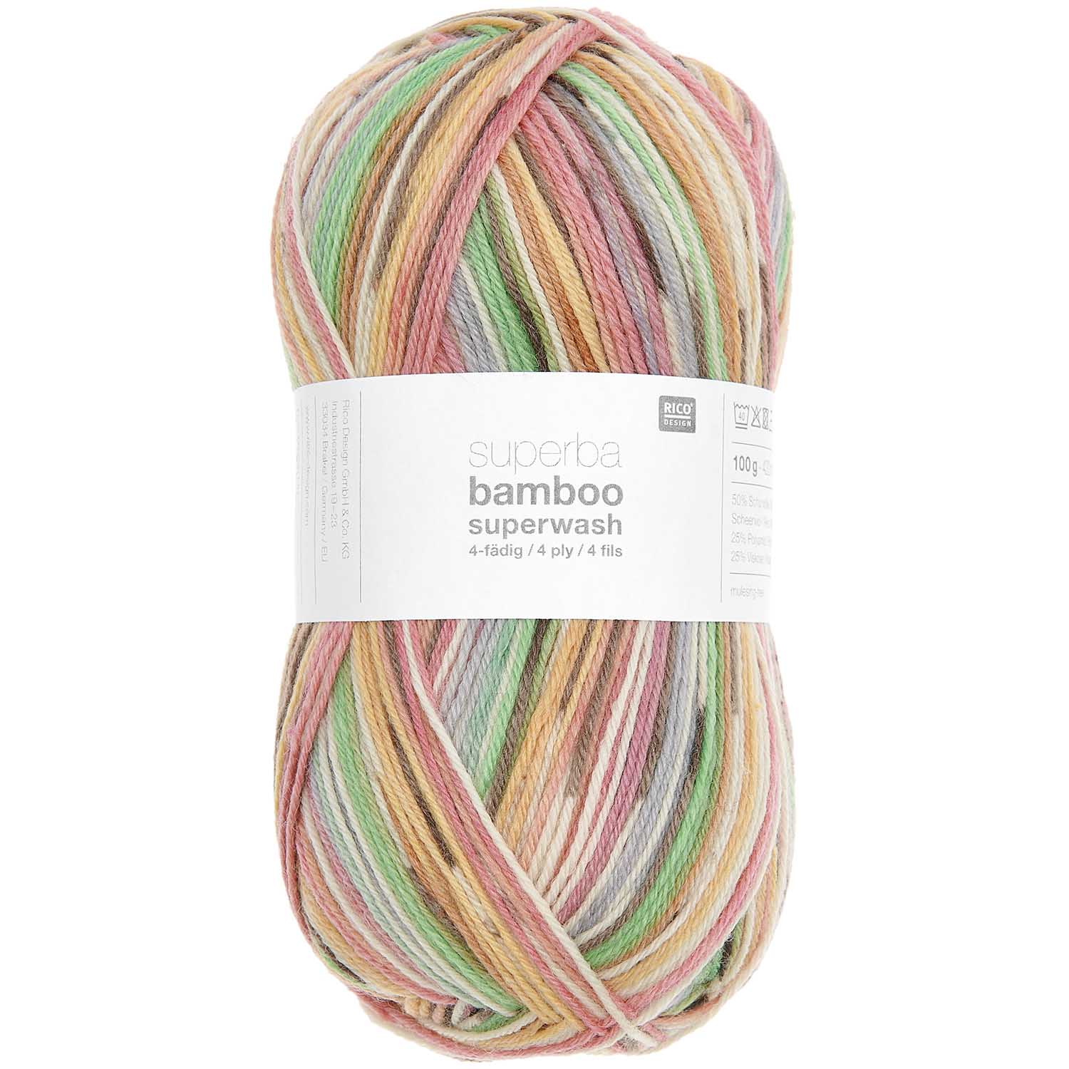Socks Bamboo Rainbow – Fil à chaussettes doux et coloré