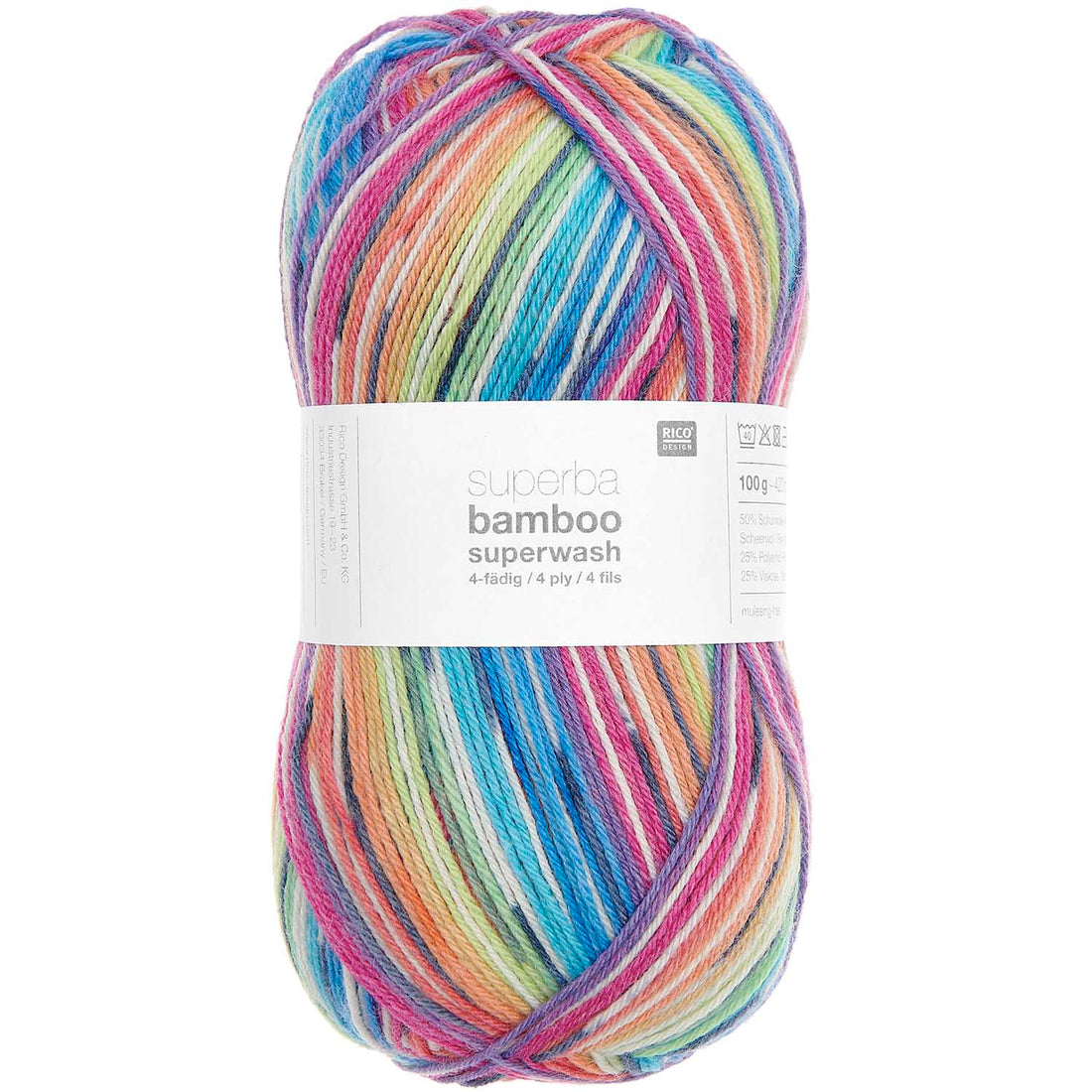 Socks Bamboo Rainbow – Fil à chaussettes doux et coloré