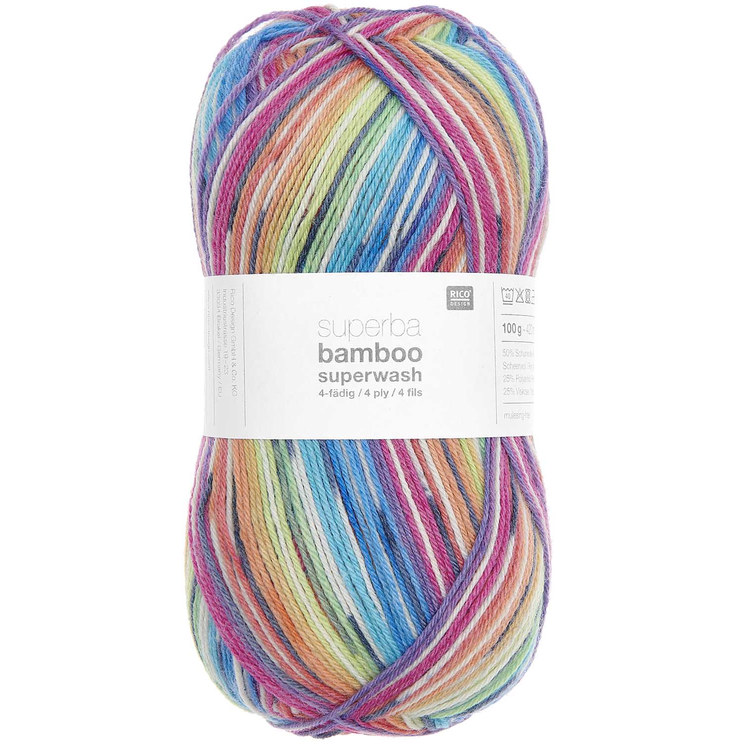 Socks Bamboo Rainbow – Fil à chaussettes doux et coloré