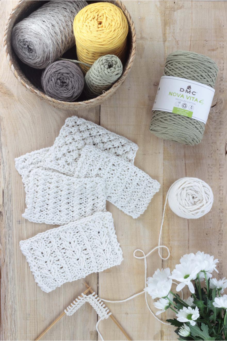 Nova Vita 4 DMC – Fil coton recyclé uni pour décoration et accessoires