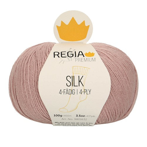Regia Premium Silk – Fil à chaussettes mérinos, soie et nylon