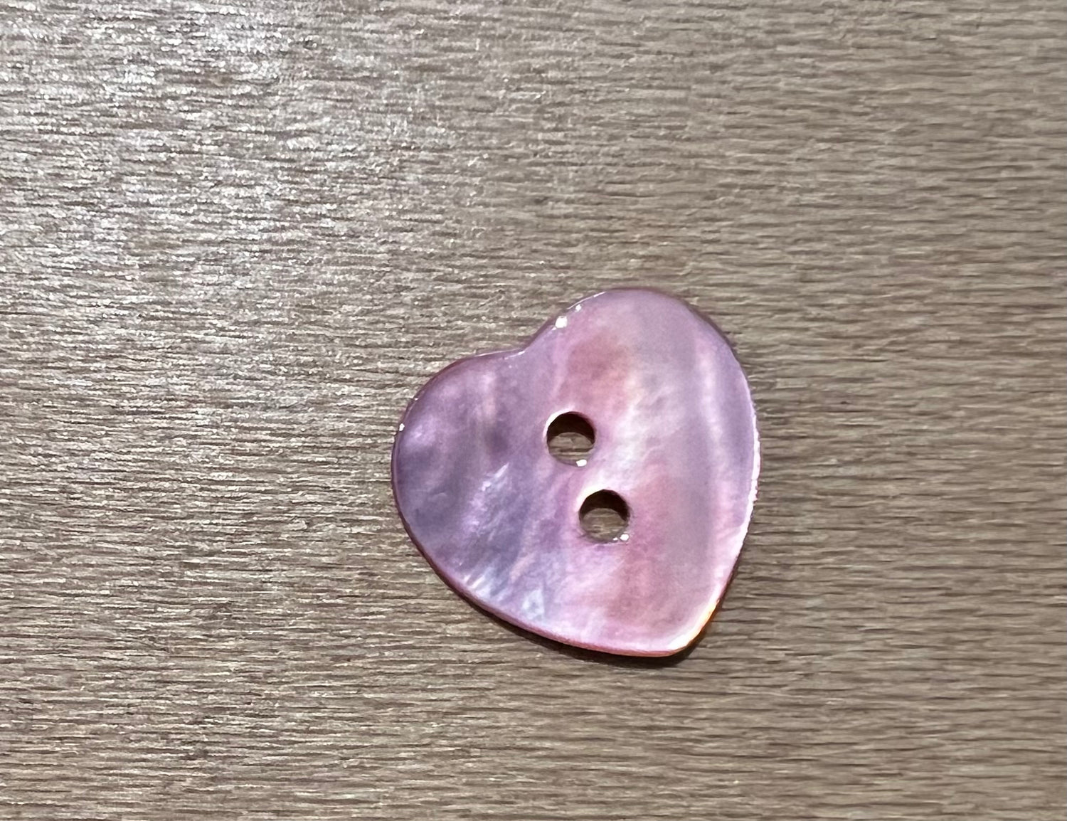 Bouton Coeur 14 mm Nacre