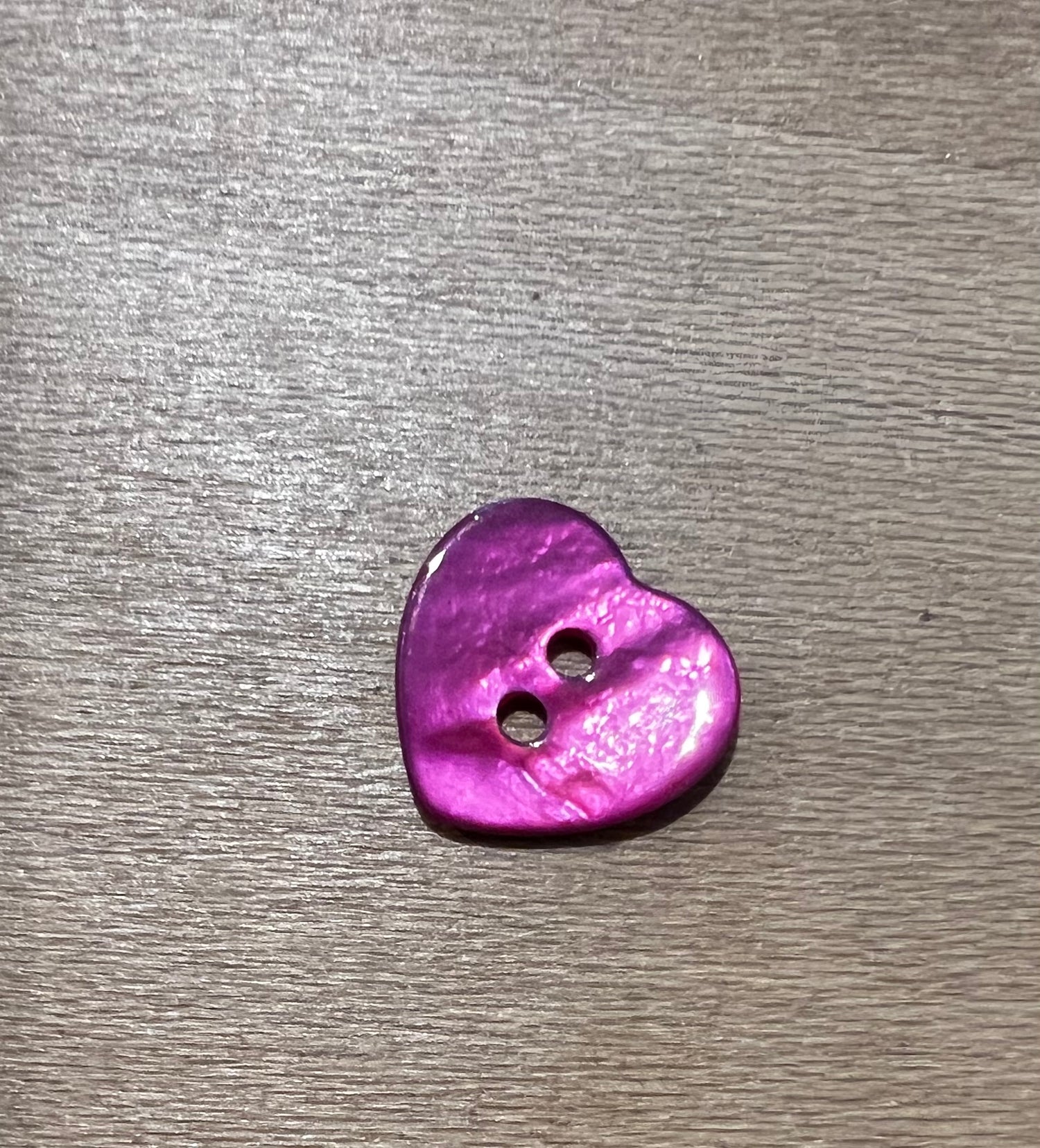 Bouton Coeur 14 mm Nacre