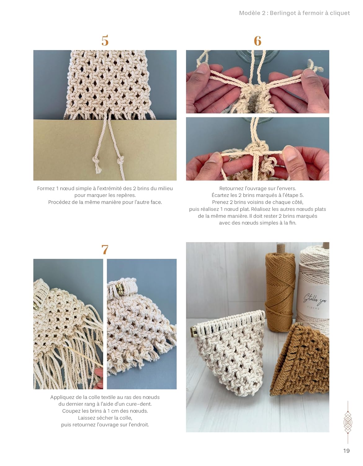 20 sacs &amp; accessoires en macramé