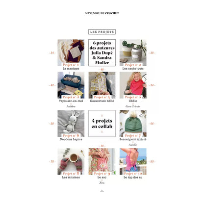 Apprendre le crochet en 10 leçons – Livre débutant avec 10 projets