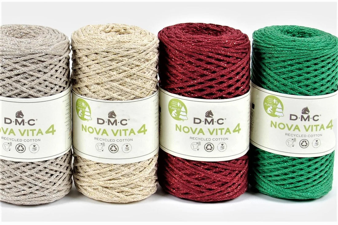 Nova Vita 4 DMC – Fil coton recyclé et métallisé pour décorations et accessoires