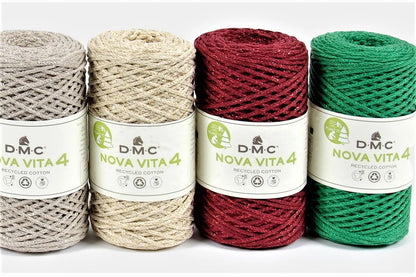 Nova Vita 4 DMC – Fil coton recyclé et métallisé pour décorations et accessoires