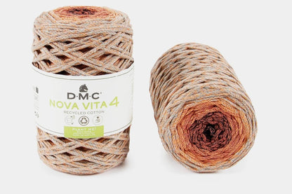Nova Vita 4 DMC – Fil coton recyclé chiné 200 m pour décoration et accessoires