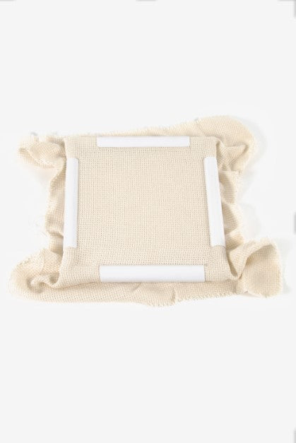 Tambour carré blanc Punch Needle 28x28 - FRAME BASTIDOR