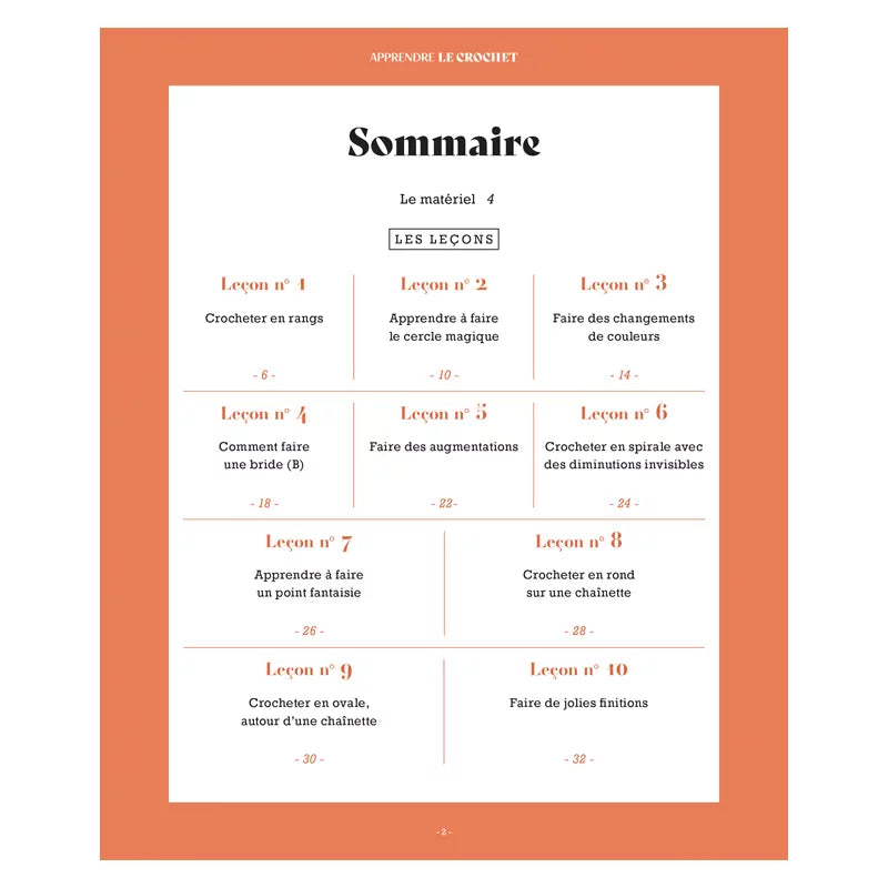 Apprendre le crochet en 10 leçons – Livre débutant avec 10 projets