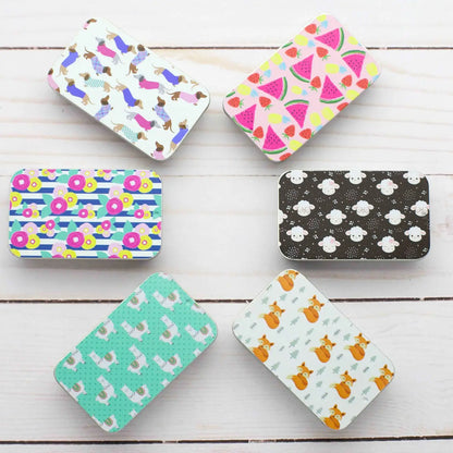 Mini boîte en étain – Rangement pratique pour accessoires de tricot et crochet