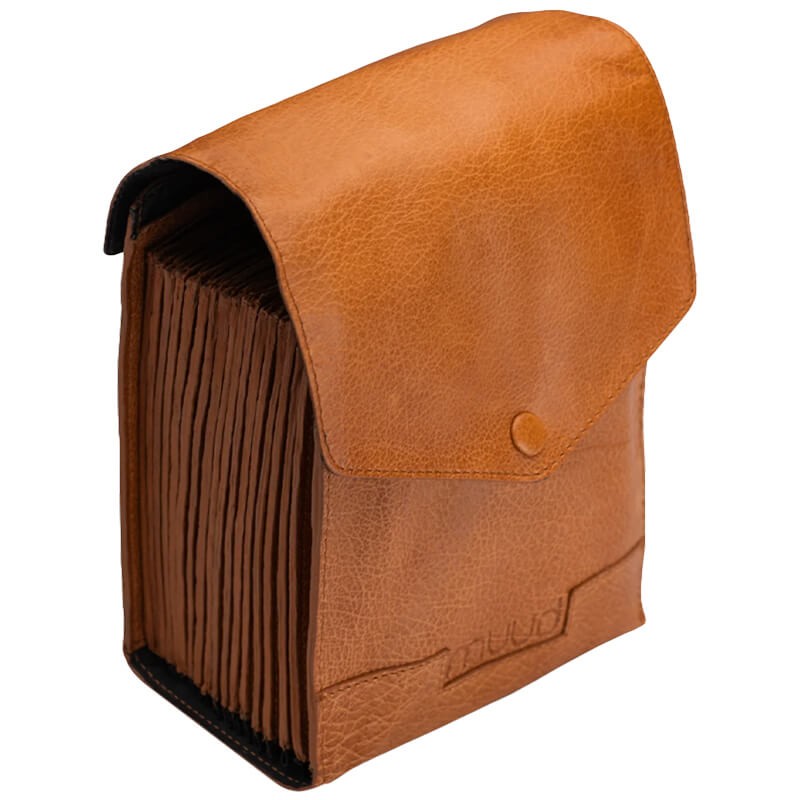 Étui en cuir Betina XL – Muud, élégant rangement pour aiguilles de tricot