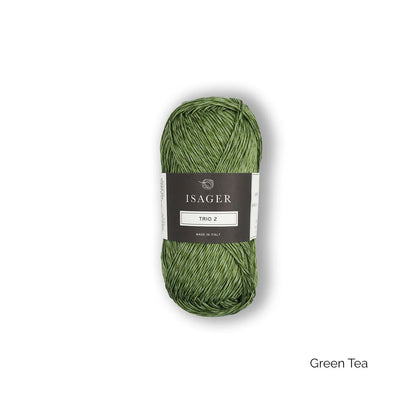 Isager Trio 2 – Fil léger d’été en lin, coton et lyocell