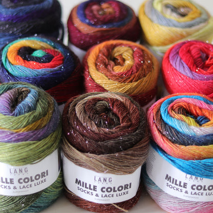 Mille Colori Socks &amp; Lace Luxe – Fil à chaussettes et châles aux mille couleurs