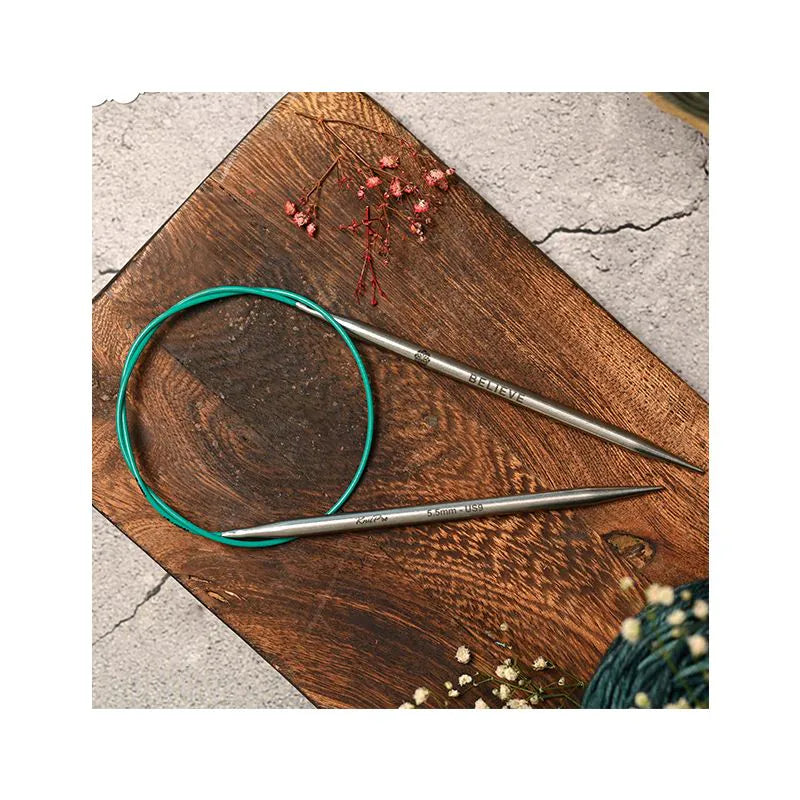 Aiguilles circulaires fixes - 80cm  Mindful Collection