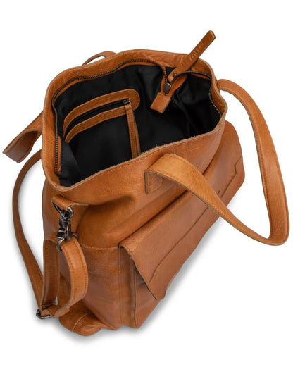 Sac à projets tricot Muud Arendal Whisky – Cuir véritable