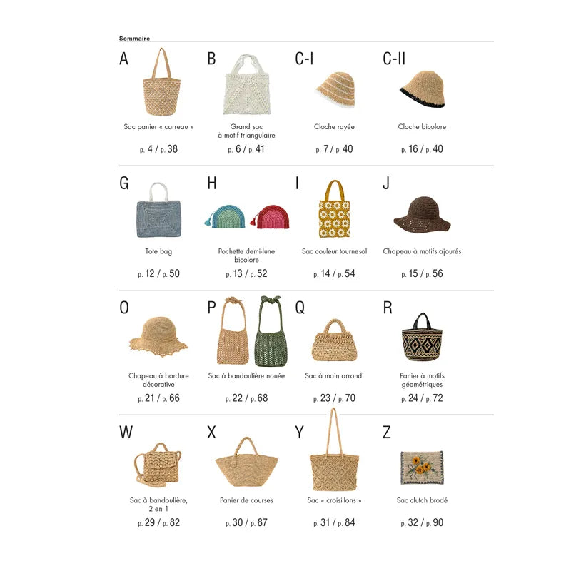 Sacs &amp; chapeaux en raphia