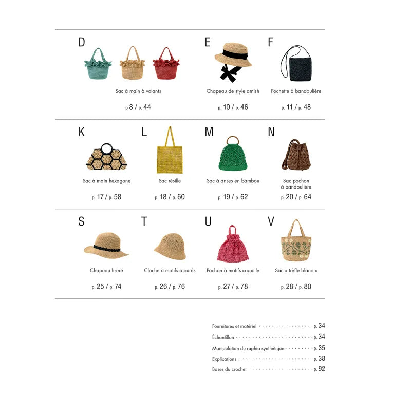 Sacs &amp; chapeaux en raphia