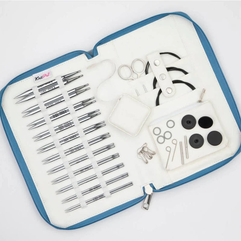 Set Nova Regal KnitPro — Aiguilles circulaires interchangeables en laiton galvanisé (3–8 mm)