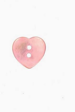 Bouton Coeur 20 mm Nacre