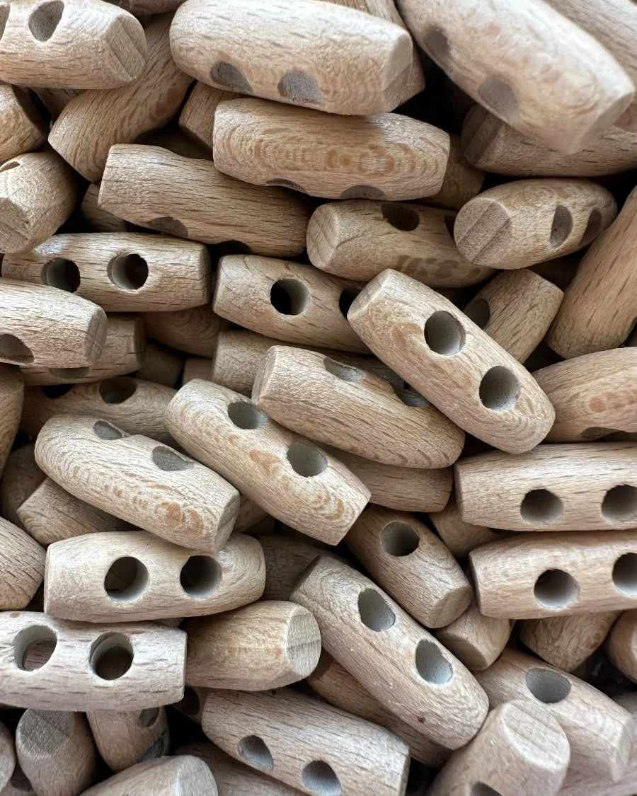 Boutons bûche en bois – 25 mm et 30 mm