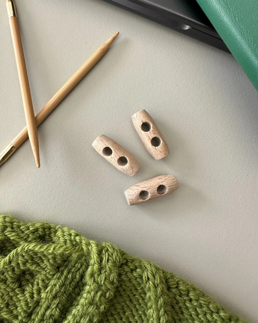 Boutons bûche en bois – 25 mm et 30 mm