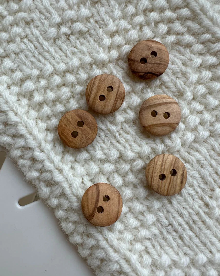 Boutons en bois d’olivier 12 mm - 18 mm