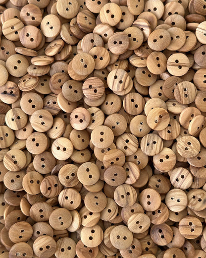 Boutons en bois d’olivier 12 mm - 18 mm