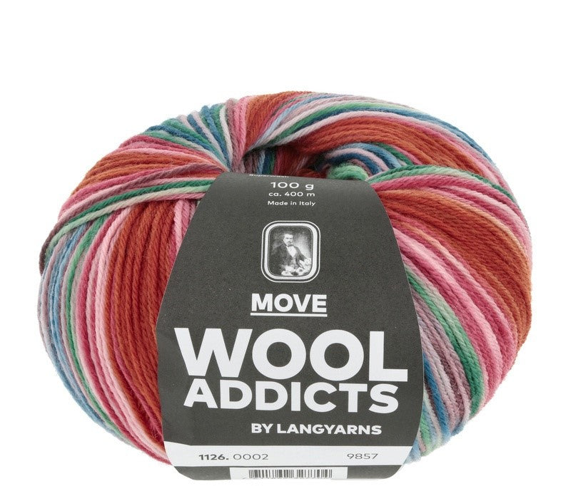 MOVE WOOL ADDICT – Mérinos superwash multicolore